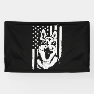 Lona Amante del perro pastor alemán bandera estadounide