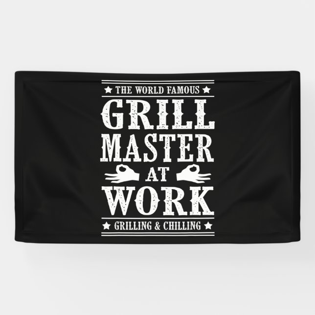 Lona Amantes de barbacoa | El Famoso Maestro Grill En E (Horizontal)