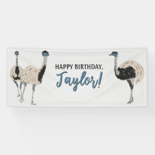 Lona Amantes de las aves de Emus Fiesta personalizado