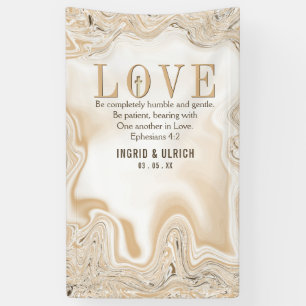 Lona Amar a Caramel Marble Swirl Scripting Ephesian 4:2
