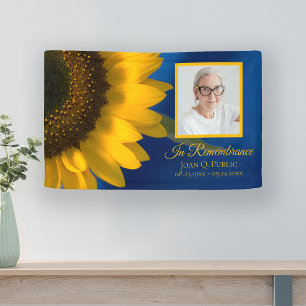 Lona Amarillo de la celebración azul del funeral de la 