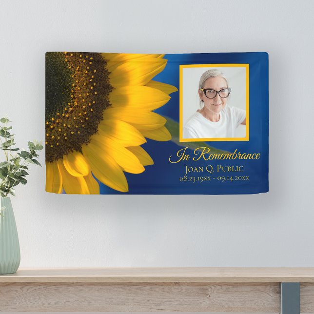 Lona Amarillo de la celebración azul del funeral de la  (Subido por el creador)