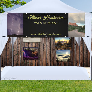Lona Amarillo y negro 2 Photo Business Booth Tent