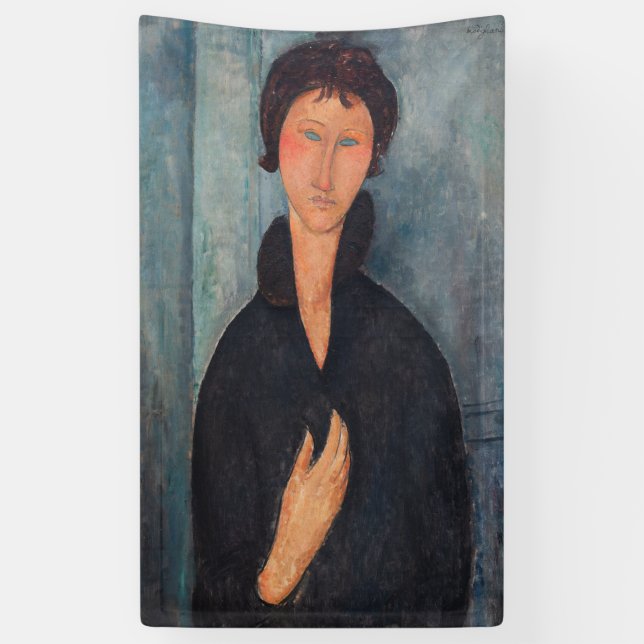 Lona Amedeo Modigliani - Mujer con ojos azules (Vertical)