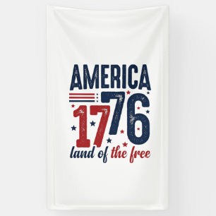 Lona América 1776 Tierra de la Libertad Camiseta Patrió