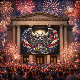 Lona America 250 Patriotic Eagle and Military Tribute