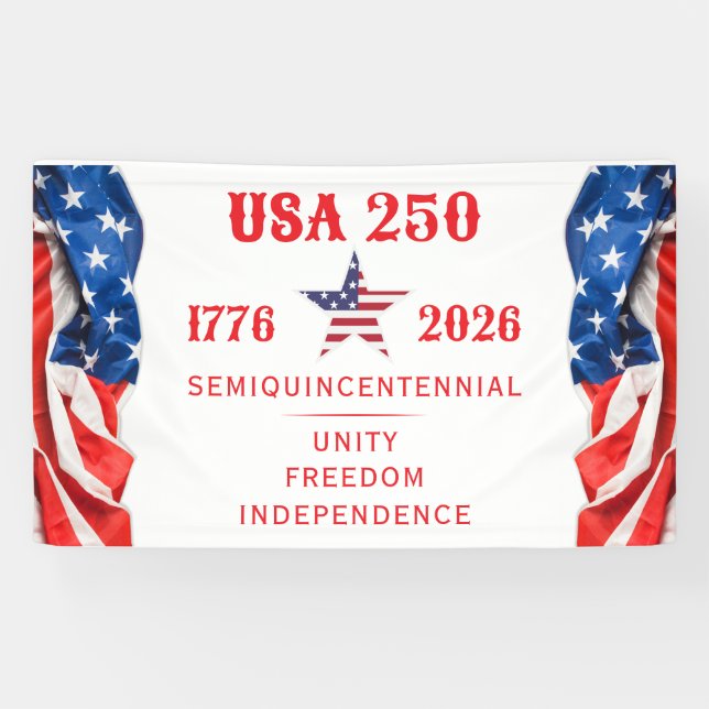 Lona America 250 Unity Freedom Independence R Patriotic (Horizontal)