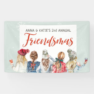 Lona Amigos de Acuarela en Friendsmas, Fiesta Navideña