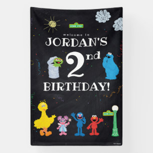 Lona Amigos de Sesame Street   Bienvenida al segundo cu