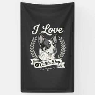 Lona Amo a mi perro de ganado Perro vintage amante