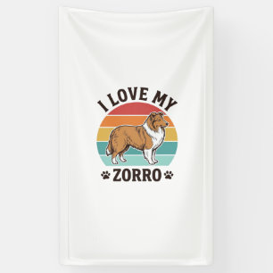 Lona Amo a mi Zorro Diseño Vintage Amante de los Perros