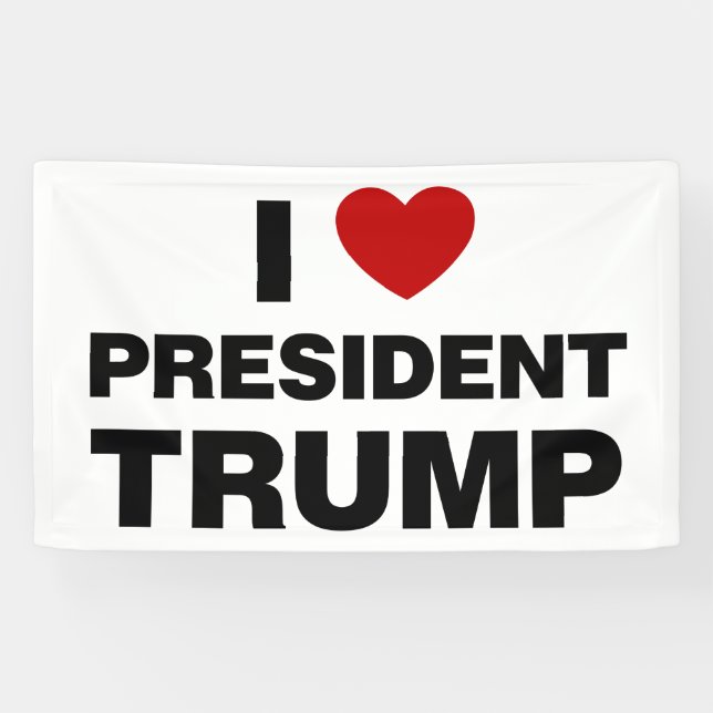 Lona Amo el corazón del presidente Trump (Horizontal)