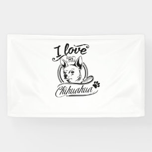 Lona Amo mi Chihuahua - Mascota animal lindo Paw Dog Lo