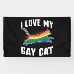 Lona Amo Mi Gato Gay Gracioso Orgullo Arcoiris Lgbt