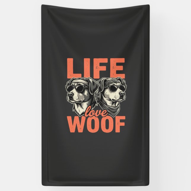 Lona Amor a la Vida Perro Amante de Perros (Vertical)
