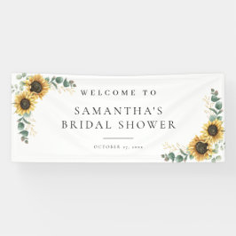 Lona Amor floral de girasol en ducha de novia en flor