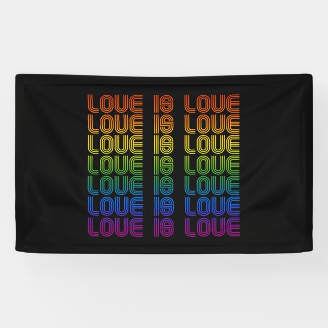Lona Amor Retro es Amor (Horizontal)
