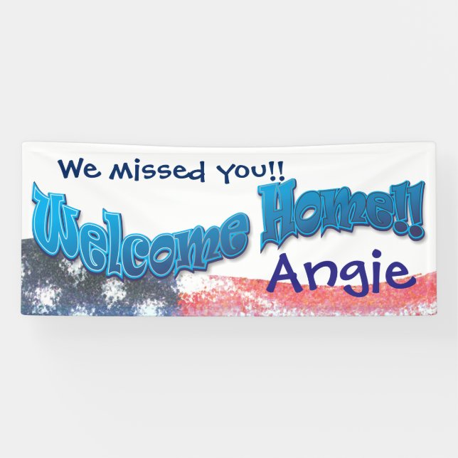 Lona Añada su propia bandera casera agradable de la (Horizontal)