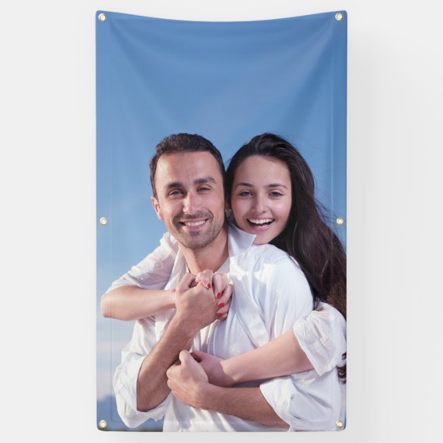 Lona Añada su propia bandera de encargo de la foto (Vertical)