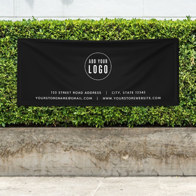 Lona Añadir dirección de logotipo Sitio web Personaliza (Subido por el creador)