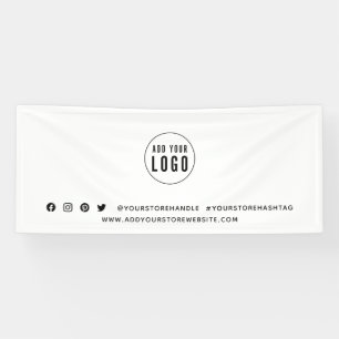 Lona Añadir el logotipo de marketing de promoción de ma