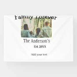 Lona Añadir el nombre de la familia foto año vacaciones
