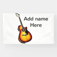 Añadir el nombre texto guitarra acústica marrón ed