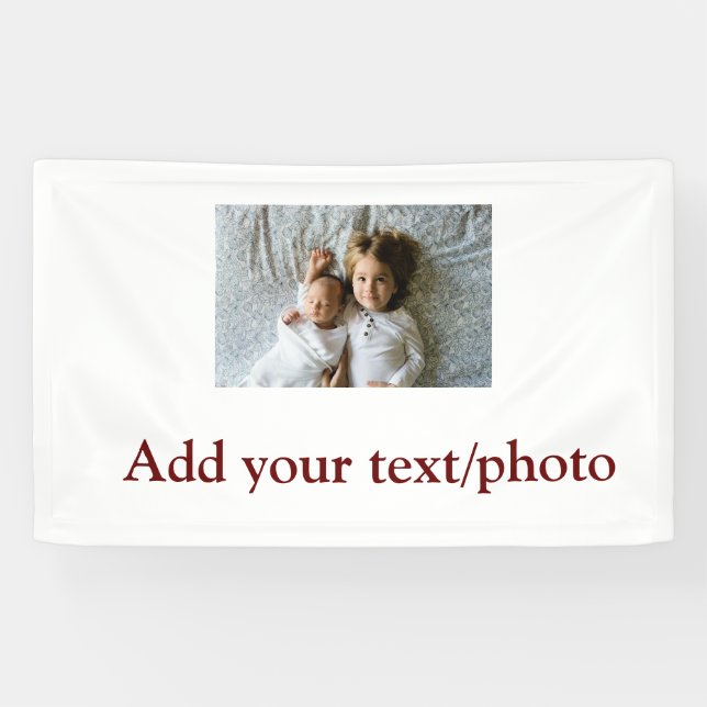LONA AÑADIR SUS NAVIDADES DE TEXTO FOTOGRÁFICO (Horizontal)