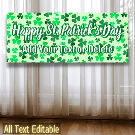 Lona Añadir tu texto Irlanda Fiesta irlandés St Patrick