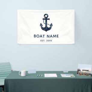 Lona Ancla Náutica Personalizada Nombre de Barco
