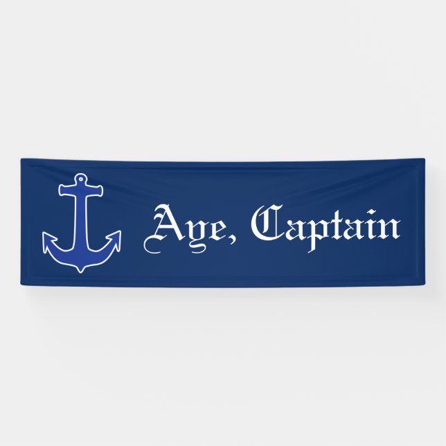 Lona Anclaje azul / Contorno blanco + tus ideas (Horizontal)