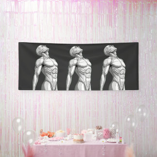 Lona Android Anatomy: Male Cyborg Giant Wall Banner