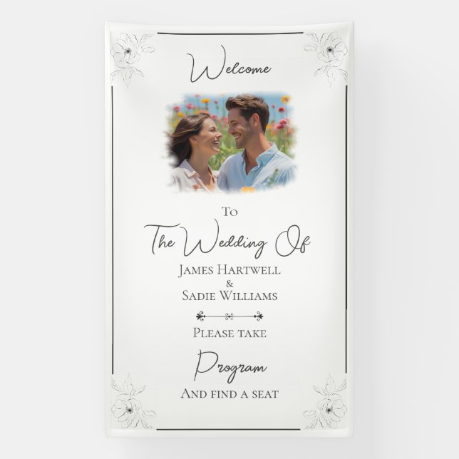 Lona *Anemone en el boda blanco encuentra tu asiento (Vertical)