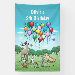 Lona Animales con globos