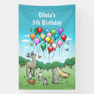 Lona Animales con globos