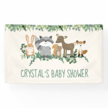 Animales de Woodland Decoración de Baby Shower ver