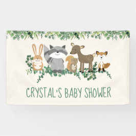 Lona Animales de Woodland Decoración de Baby Shower ver