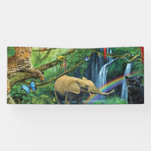 Lona Animales que viven juntos tiran almohada