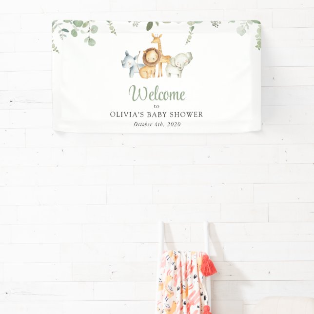 Lona Animales Safari, animales salvajes, bienvenida a B (in situ)