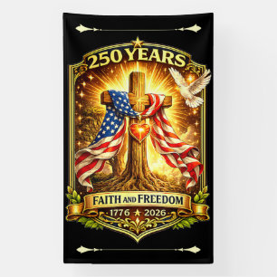 Lona Aniversario 250 de Fe y Libertad de Estados Unidos