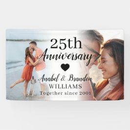 Lona Aniversario de Bodas número 25 Personalizado Colla