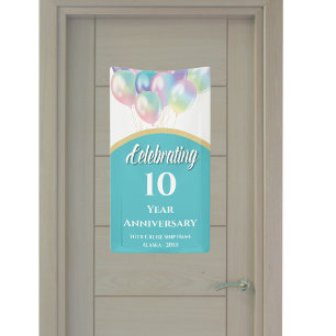 Lona Aniversario de la puerta del Rótulo de decoración