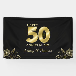 Lona Aniversario de los números dorados