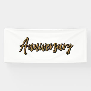 Lona Aniversario de Oro Estandarte de Vinilo 2.5x6