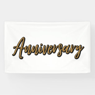 Lona Aniversario de Oro Estandarte de Vinilo 3x5