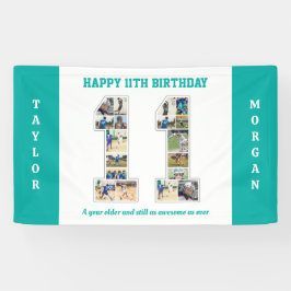 Lona Aniversario número 11 de cumpleaños Número 11 Cola