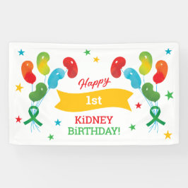 Lona Año personalizado Transplante de Riñón Cumpleaños