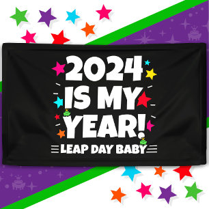 Lona Año Salto Día 2024 Es Mi Año 29 Feb. Cumpleaños