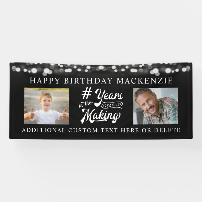 Lona AÑOS DE Fotos AURICULARES EN EL HECHO DE Negro (Horizontal)