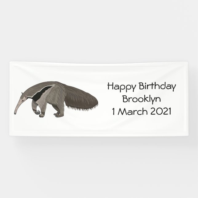 Lona Anteater personalizado ilustracion (Horizontal)